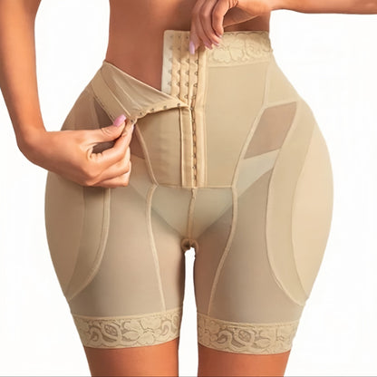 Beige Hip Sculptor shapewear being worn by a person on a white background
