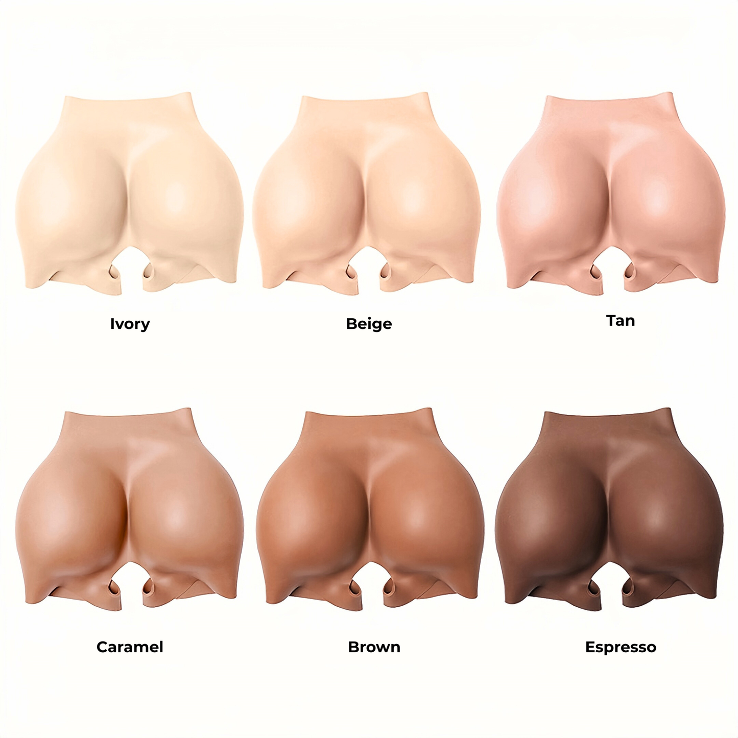 6 Color Options for Silicone BBL Shapewear Shorts