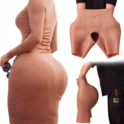 Model wearing secret curve silicone BBL Shapewear shorts